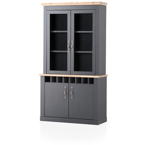 Vitrine  Calella ¦ grau ¦ Maße (cm): B: 110 H: 38
