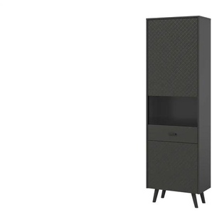Vitrine   ¦ grau ¦ Maße (cm): B: 58 H: 195
