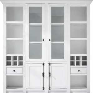 Vitrine HOME AFFAIRE California Schränke Gr. B/H/T: 194 cm x 207 cm x 45 cm, 2 St., Komplettausführung, weiß (pinie weiß) Vitrinen Breite ca. 194 cm
