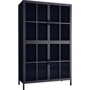 Vitrine HOMEXPERTS Choice Schränke Gr. B/H/T: 85 cm x 160 cm x 40 cm, 4 St., schwarz Vitrinen Sideboards designorientiertes Highboard mit Glastüren