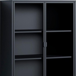 Vitrine HOMEXPERTS Classic Schränke Gr. B/H/T: 75 cm x 151 cm x 35 cm, 2 St., schwarz Vitrinen Sideboards designorientiertes Highboard mit Glastüren