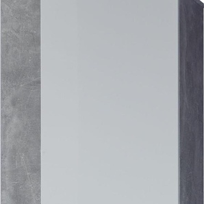Vitrine INOSIGN Gwendolyn Schränke Gr. B/H/T: 52 cm x 186 cm x 34 cm, weiß (beton, optik, weißglanz) Vitrinen weiße Hochglanzfronten,5 Fächer, Vitrinenschrank mit Glaseinsatz