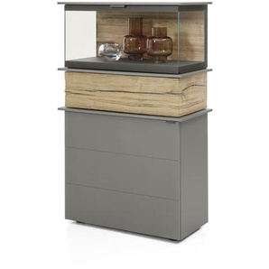 Vitrine Jana, graphit, inkl. Softclose Funktion