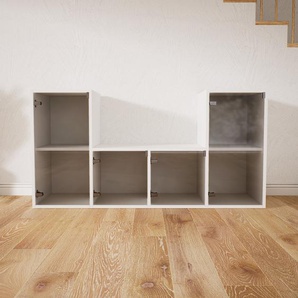 Vitrine Kristallglas klar - Moderne Glasvitrine: Türen in Kristallglas klar - Hochwertige Materialien - 156 x 80 x 47 cm, Selbst zusammenstellen