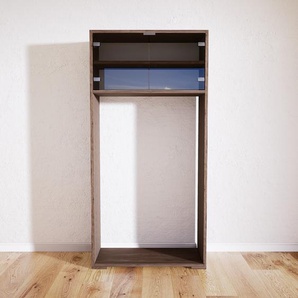 Vitrine Kristallglas klar - Moderne Glasvitrine: Türen in Kristallglas klar - Hochwertige Materialien - 77 x 158 x 34 cm, Selbst zusammenstellen