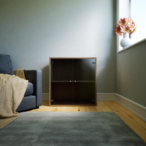 Vitrine Kristallglas klar - Moderne Glasvitrine: Türen in Kristallglas klar - Hochwertige Materialien - 77 x 80 x 37 cm, Selbst zusammenstellen
