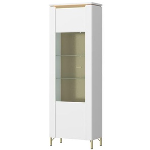 Vitrine Lazio, weiß/gold, 65 cm