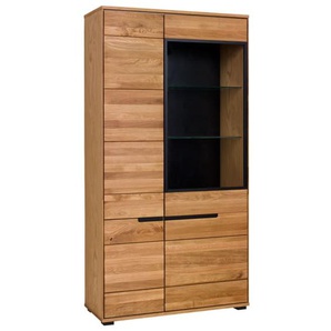 Vitrine Lola in Eiche teilmassiv, 102 x 197 cm
