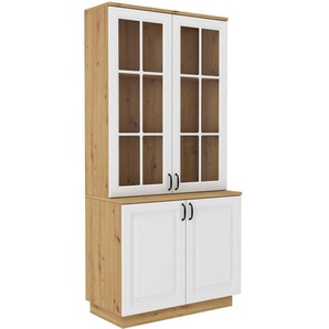 Vitrine mit Glasfronten FLAWIA 100 cm Grau