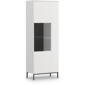 Vitrine mit Glastüren QUERTY weiß
