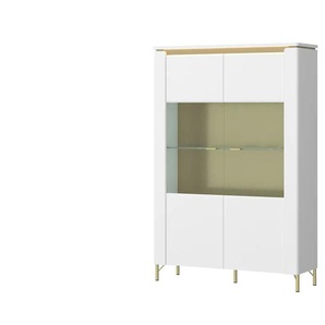 Vitrine mit Softclose Losini ¦ weiß ¦ Maße (cm): B: 110 H: 169 T: 40.0