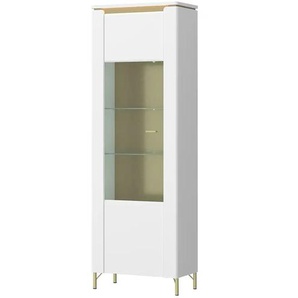 Vitrine mit Softclose Losini ¦ weiß ¦ Maße (cm): B: 70 H: 201 T: 40.0