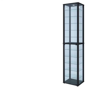 Vitrine  Kavisa ¦ schwarz ¦ Maße (cm): B: 50 H: 227