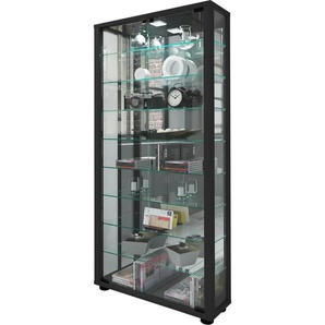 Vitrine  Lumo ¦ schwarz ¦ Maße (cm): B: 59 H: 114,8