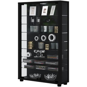 Vitrine  Lumo ¦ schwarz ¦ Maße (cm): B: 59 H: 90