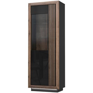 Vitrine   Sevilla ¦ schwarz ¦ Maße (cm): B: 73 H: 197 T: 42.0