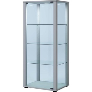 Vitrine  Kavisa ¦ silber ¦ Maße (cm): B: 50 H: 114,5