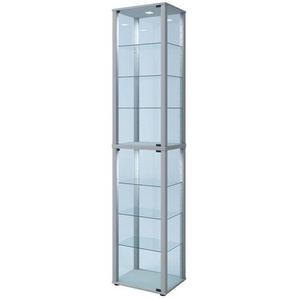 Vitrine ¦ silber ¦ Maße (cm): B: 50 H: 227