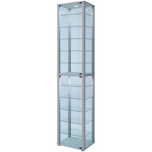 Vitrine  Kavisa ¦ silber ¦ Maße (cm): B: 50 H: 227