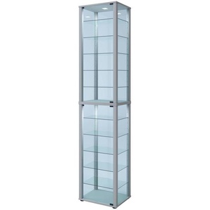 Vitrine ¦ silber ¦ Maße (cm): B: 50 H: 227