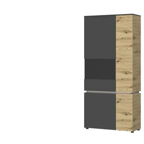 Vitrine Soft-Close Luci ¦ grau ¦ Maße (cm): B: 91 H: 199 T: 40.0