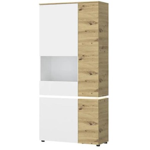 Vitrine Soft-Close Luci ¦ weiß ¦ Maße (cm): B: 91 H: 199 T: 40.0