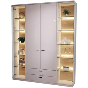 Vitrine Sydney, seidengrau, inkl. Softclose Funktion