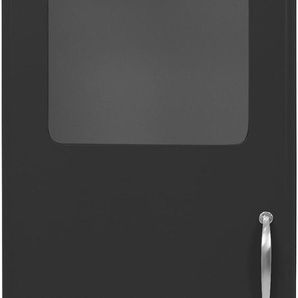 Vitrine TENZO Malibu Schränke Gr. 2 St., schwarz (shadow black) Vitrinen mit zwei Einlegeböden, Glaseinsatz in der oberen Tür, Höhe 143 cm