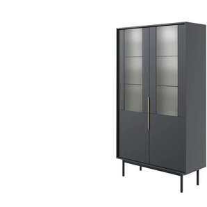 Vitrine  Vinchio ¦ schwarz ¦ Maße (cm): B: 104 H: 179,5 T: 39.0