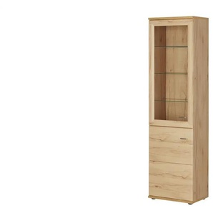 Vitrine  Vineta ¦ holzfarben ¦ Maße (cm): B: 60 H: 216 T: 40.0