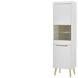 Vitrine  mit Soft-Close Malaren ¦ weiß ¦ Maße (cm): B: 50 H: 197
