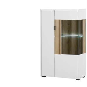 Vitrine  Hortuna ¦ weiß ¦ Maße (cm): B: 75 H: 125 T: 38.0