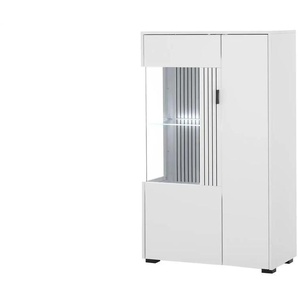 Vitrine  Hortuna ¦ weiß ¦ Maße (cm): B: 75 H: 125 T: 38.0