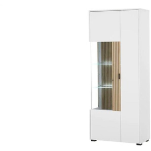 Vitrine  Hortuna ¦ weiß ¦ Maße (cm): B: 75 H: 180