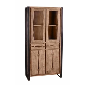 Vitrine Westend Massivholz, Metall Akazie Modern Indien Indisch