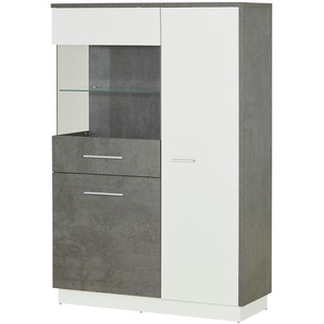 Vitrine  Zenga ¦ grau ¦ Maße (cm): B: 103 H: 151 T: 38.0