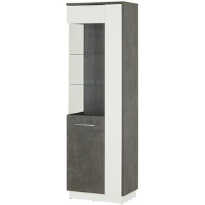 Vitrine  Zenga ¦ grau ¦ Maße (cm): B: 63 H: 198 T: 38