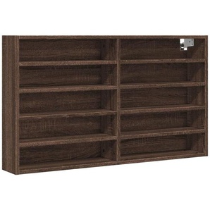 Vitrinenschrank Braun Eichen-Optik 100x15x58 cm Holzwerkstoff Vidaxl
