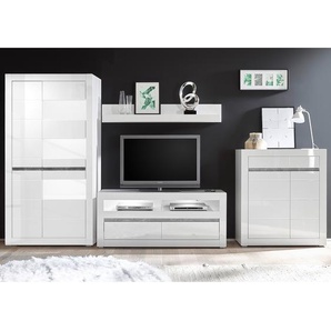 Vitrinenschrank 100 x 198 x 35cm Weiß