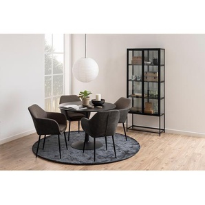 Vitrinenschrank 186cm Schwarz