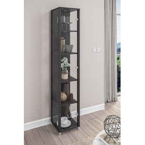 Vitrinenschrank 32cm Schwarz/Schwarz