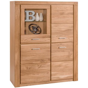 Vitrinenschrank I 108 x 140 x 40cm Braun