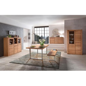 Vitrinenschrank II 108 x 200 x 40cm Braun