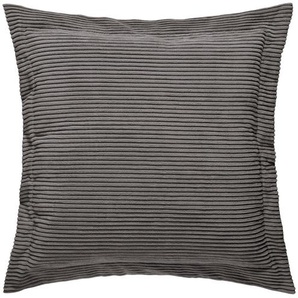 Jette Home Flatterkissen M aus Cordstoff Sila ¦ grau ¦ Maße (cm): B: 75 H: 75