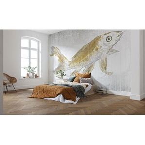 Vlies Fototapete Golden Koi