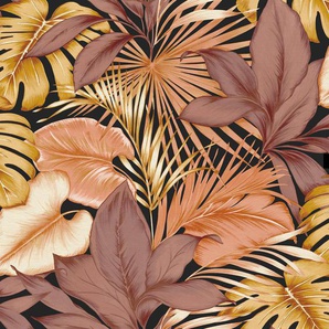 Vliestapete, Gelb, Kunststoff, Papier, Blätter, 52x1000 cm, Made in Europe, Tapeten Shop, Vliestapeten