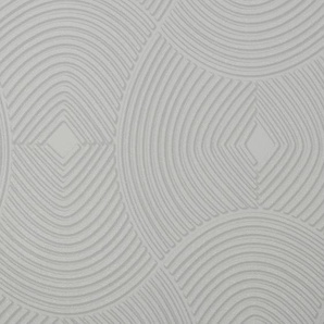 Vliestapete, Grau, Kunststoff, Papier, Graphik, 52x1000 cm, Made in Europe, Tapeten Shop, Vliestapeten