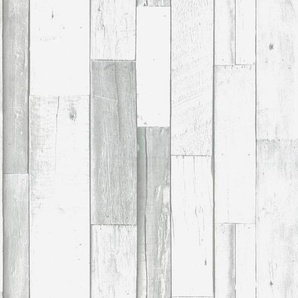Vliestapete, Grau, Kunststoff, Papier, Struktur, 52x1000 cm, Made in Europe, Tapeten Shop, Vliestapeten