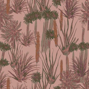 Vliestapete, Pink, Kunststoff, Papier, Bäume, 52x1000 cm, Made in Europe, Tapeten Shop, Vliestapeten