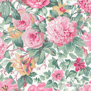 Vliestapete, Pink, Kunststoff, Papier, Blume, 52x1005 cm, Made in Europe, Tapeten Shop, Vliestapeten